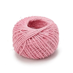 PeachPuff 50M Round Jute Cord, for Gift Wrapping, Party Decoration, PeachPuff, 2mm, about 54.68 Yards(50m)/Roll