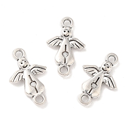Antique Silver Tibetan Style Alloy Connector Charms, Angel Links, Antique Silver, 19.5x12.5x3mm, Hole: 1.8mm, about 943pcs/1000g