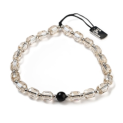 Желтая Старая Ткань  Мобильные ремни из нержавеющей стали и стеклянных бусин, старое кружево, 12~12.5 см