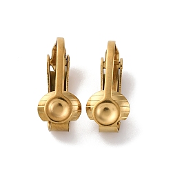 Настоящее золото 18K Ионное покрытие (ip) 304 детали клипс из нержавеющей стали, реальный 18 k позолоченный, 15.5x10x7.5 мм