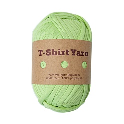 Lime Green Polyester Cloth Yarn, For Hand Knitting Thick Thread, Crochet Cloth Yarn, Lime Green, 20mm, about 32.81 Yards(30m)/Skein
