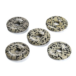 Далматинских Джаспер Природные яшмы далматин подвески, подвески в виде пончиков/пи-дисков, 30x6.5 мм, отверстие : 7.5 мм