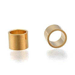 Golden 304 Stainless Steel European Beads, Column, Golden, 6x5mm, Hole: 5mm