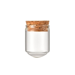 Прозрачный Стеклянные украшения для бутылок желаний, с пробкой, прозрачные, 3x4 см, емкость: 10 мл (0.34 жидких унций)
