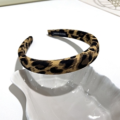 Сэнди Коричневый Ткань ленты для волос, ленты для волос, для женщин девушек, леопардовым принтом, песчаный коричневый, 160 мм