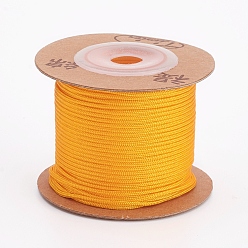 Orange Nylon Cords, String Threads Cords, Round, Orange, 1.5mm, about 25m/roll