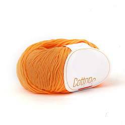Orange Cotton Yarn, for Weaving, Knitting & Crochet, Orange, 2mm