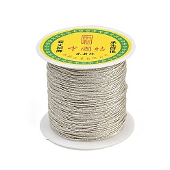 Серебро Нейлоновая нить, с металлическими шнурами, серебряные, 0.8 мм, около 71.08 ярдов (65 м) / рулон