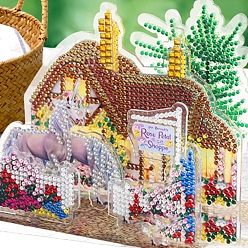 Unicorn 3D Puzzle Display Decoration Diamond Painting Beginner Kits, including Rhinestone Bag, Tools, Unicorn, 150x130~150mm