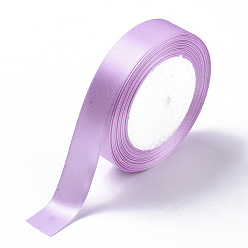Plum Single Face Solid Color Satin Ribbon, for Gift Packaging, Party Decoration, Plum, 5/8 inch(15~16mm), about 25yards/roll(22.86m/roll), 10rolls/group