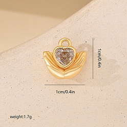 Palm Микро проложить кубического циркония подвески, глоденские чары, ладонь, 10x10 мм