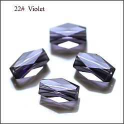 Dark Slate Blue Imitation Austrian Crystal Beads, Grade AAA, Faceted, Column, Dark Slate Blue, 8x5.5mm, Hole: 0.7~0.9mm