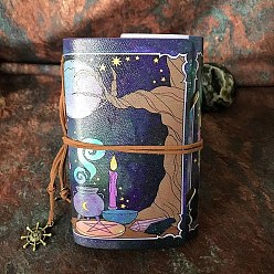 Tree PU Imitation Leather Notebooks, Travel Journals, with Paper Booklet & PVC Pocket, Witchcraft Supplies, Tree, 150x104x15mm