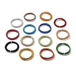 Mixed Color Aluminum Wire, Twisted Round, Mixed Color, 1.6mm, about 16.40 Feet(5m)/Roll