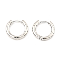 Платина Латунные английском замке Серьги-кольца, платина, 14x15x2.5 мм