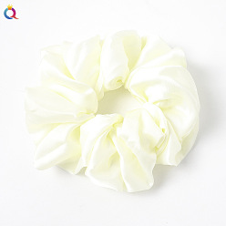 C190 Super Large Satin - Beige Vintage French Retro Bow Hairband - Solid Color Satin Hair Tie