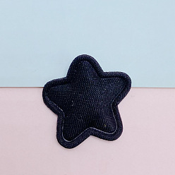 Black Cloth Sew on Patches, Appliques, Costume Accessories, Star, Black, 25mm