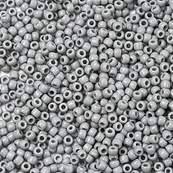 (53) Opaque Gray Тохо 8/0 круглые бусины, японский бисер, (53) непрозрачный серый, 3 мм, отверстие : 1 мм, Около 1111 шт / 50 г