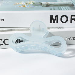 Синий Полупрозрачная заколка для волос с пескоструйной текстурой – универсальный головной убор для прогулок.