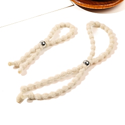 Белый Тканевые регулируемые резинки для волос, аксессуары для волос для женщин, белые, 135~220x37~63 мм, 2 шт / комплект