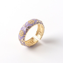 04 Colorful Enamel and Zirconia Ring in 18K Gold - Fashionable, Simple, Cute for Women