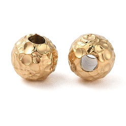 Золотой Титановые бусины, забил круглый, золотые, 8x7.5 мм, отверстие : 3 мм