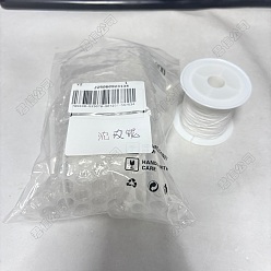 Белый 2 рулоны нейлонового шнура для китайского узла, нейлоновый шнур для изготовления украшений, белые, 0.4 мм, около 28~30 м / рулон