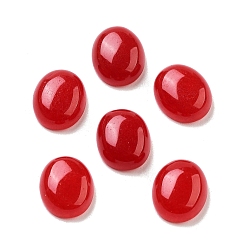 Нефрит Окрашенные натуральные нефритовые кабошоны, овальные, 12x10x4.5 мм