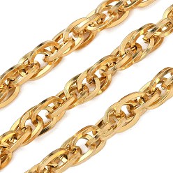 Золотой Ионное покрытие (ip) 304 канатные цепи из нержавеющей стали, несварные, с катушкой, золотые, 6.5x2.5 мм