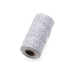 WhiteSmoke Cotton String Threads for Crafts Knitting Making, WhiteSmoke, 2mm, about 109.36 Yards(100m)/Roll