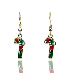 earrings Adorable Christmas Candy Cane Jewelry Set - Necklace, Earrings & Charm Bracelet