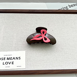 Черный Заколки для волос в форме когтей из ацетата целлюлозы, аксессуары для волос для женщин и девочек, бантом, чёрные, 85x45 мм