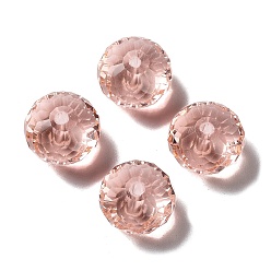 Лосось Стекло k9 стекло, имитация Австрийские кристаллические шарики, граненые, рондель, salmon, 12x8 мм, отверстие : 1 мм