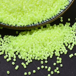(DB1857) Silk Inside Dyed Lime Aid MIYUKI Delica Beads, Cylinder, Japanese Seed Beads, 11/0, (DB1857) Silk Inside Dyed Lime Aid, 1.3x1.6mm, Hole: 0.8mm, about 10000pcs/bag, 50g/bag
