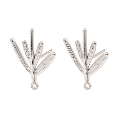 Нержавеющая Сталь Цвет 304 Выводы серьги из нержавеющей стали шпилька, лист, с петлей, цвет нержавеющей стали, 19.5x15 мм, отверстие : 1.5 мм, штифты : 1 мм