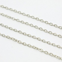 Платина Железо кабельные сети, , несварные, с катушкой, платиновый цвет, 3x2x0.5 мм, около 32.8 футов (10 м) / рулон