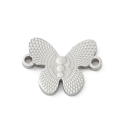 Нержавеющая Сталь Цвет 304 подвески из нержавеющей стали, бабочка, цвет нержавеющей стали, 11x15x1.5 мм, отверстие : 1.2 мм
