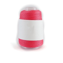 Cerise 280M Size 40 100% Cotton Crochet Threads, Embroidery Thread, Mercerized Cotton Yarn for Lace Hand Knitting, Cerise, 0.05mm