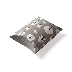 Maison Boîtes d'oreiller en papier, boîte d'emballage de bonbons cadeau, maison, 8x10x2.4 cm