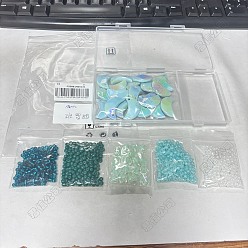 (52) Непрозрачная лаванда Наборы для изготовления браслетов из бусин своими руками, в том числе 60 g стеклянный бисер, 20шт. подвески из акрила с УФ-покрытием, радужным переливающимся эффектом, имитирующим ракушку, 25 шт прозрачные акриловые бусины, бисер в бисере для изготовления украшений своими руками, разноцветные, 4 мм, отверстие : 1.5 мм