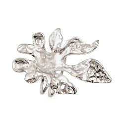 Нержавеющая Сталь Цвет 304 открытые кольца манжеты из нержавеющей стали, цветок, цвет нержавеющей стали, 18 мм