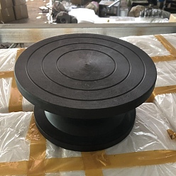 Noir Roue de sculpture de plateau tournant en plastique, plateau tournant pour gâteaux, pour la sculpture en argile céramique, noir, 25 cm