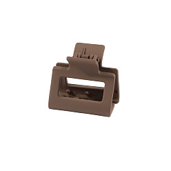 Saddle Brown Rectangle Plastic Claw Hair Clips, Hair Accessories for Women Girl, Saddle Brown, 40x40mm