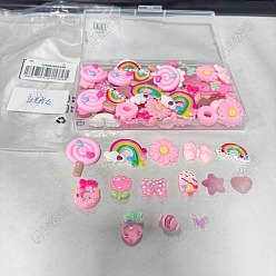 (52) Непрозрачная лаванда 70шт. 14 стили: непрозрачные и прозрачные кабошоны из смолы, разнообразные, разноцветные, 9.5~34.5x11.5~26x4~8.5 мм, 5 шт / стиль