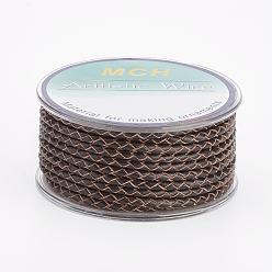Coffee Eco-Friendly Braided Leather Cord, Leather Jewelry Cord, Jewelry DIY Making Material, Coffee, 3mm, about 5.46 yards(5m)/roll