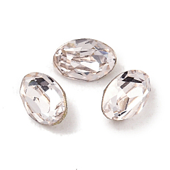 Розалина Стеклянные стразы кабошоны, задние и задние, граненые, овальные, Розалина, 4x2.5x2 мм