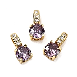 Темно-синий  Шифер Круглые микро латунных проложит кубических прелести диоксида циркония, стойки покрытие, долговечный, без кадмия и без свинца, золотые, темный сланец синий, 12.5x6x5 мм, отверстие : 4x2.5 мм