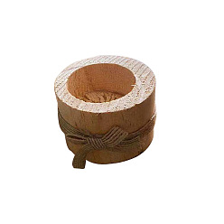 medium candle holder Wooden crafts creative decoration wedding paper towel ring candle holder log wood pile home decoration succulent decoration