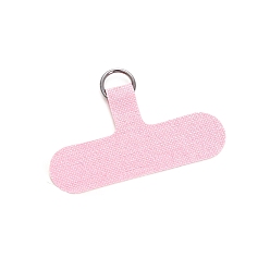 Pink PVC Mobile Phone Lanyard Patch, Phone Strap Connector Replacement Part Tether Tab for Cell Phone Safety, Pink, 6x3cm