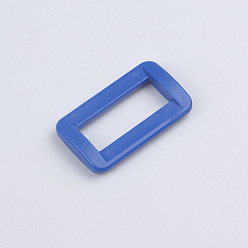 Royal Blue Plastic Rectangle Buckle Ring, Webbing Belts Buckle, for Luggage Belt Craft DIY Accessories, Royal Blue, 20mm